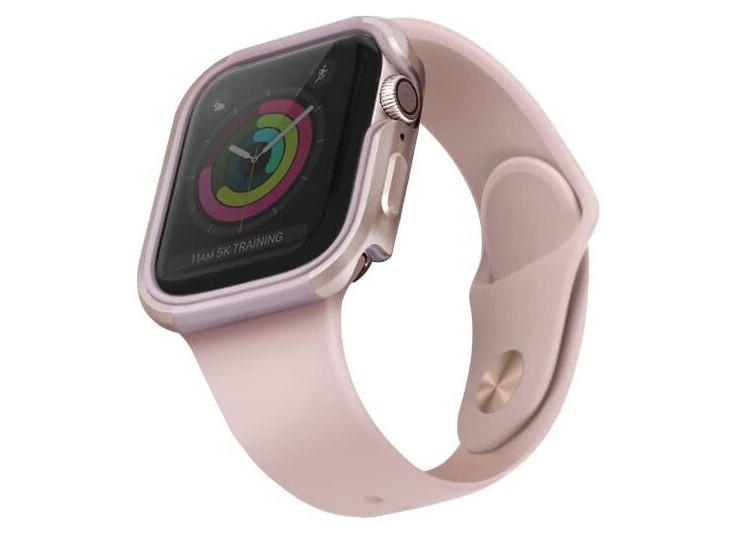 фото Чехол uniq valencia для apple watch 44 мм, цвет розовый (44mm-valpnk)