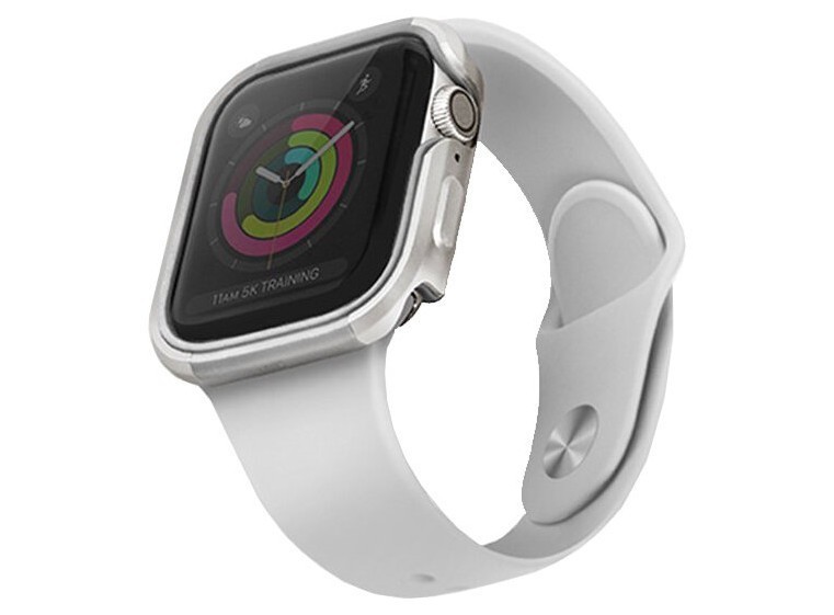 Чехол Uniq Valencia для смарт-часов Apple Watch 44mm серебристый