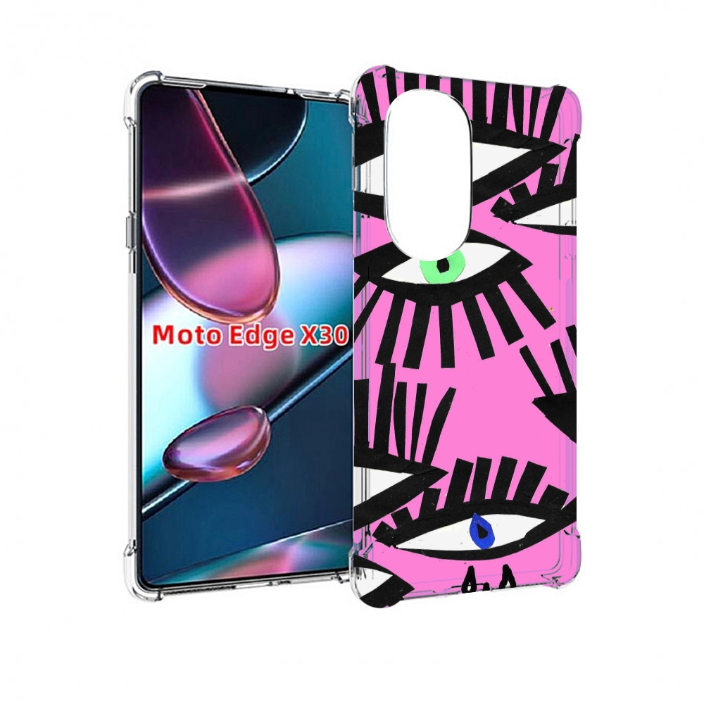 

Чехол MyPads глазки абстракция для Motorola Moto Edge X30, Прозрачный, Tocco