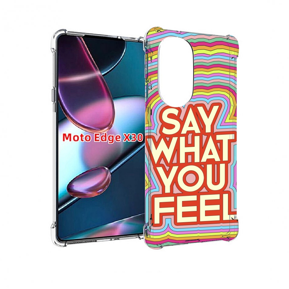 

Чехол MyPads говори то что чувствуешь для Motorola Moto Edge X30, Прозрачный, Tocco