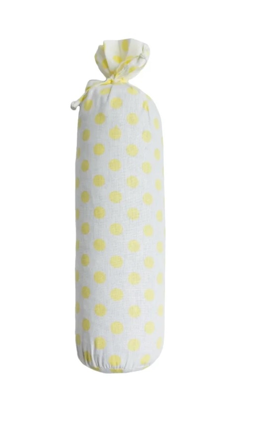 фото Подушка ортопедическая (валик) с лузгой гречихи amaro home healthy roll (горох желтый)