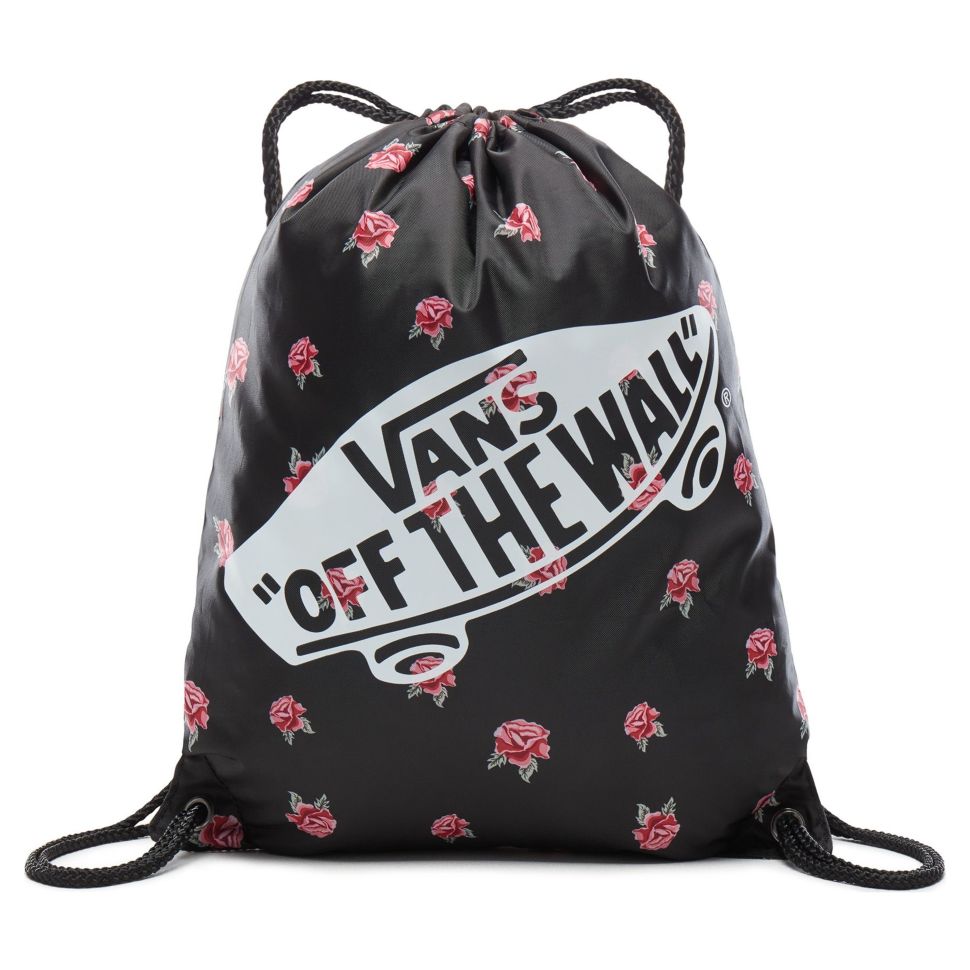 

Сумка-мешок Vans Benched Bag Black Rose черная, V00SUFRDU