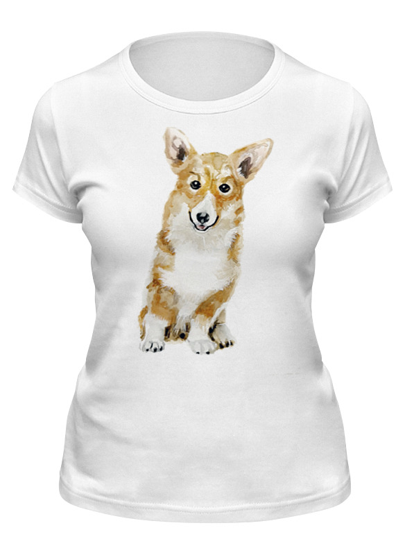 

Футболка женская Printio Корги one love белая 2XL, Белый, Корги one love