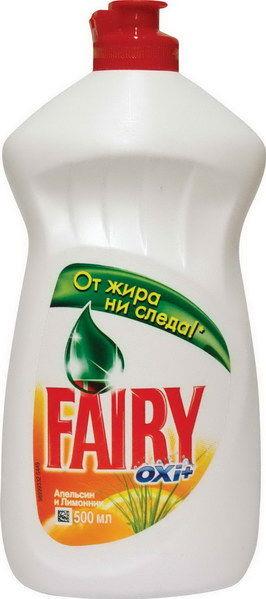 фото Средство fairy oxy для мытья посуды апельсин и лимон
