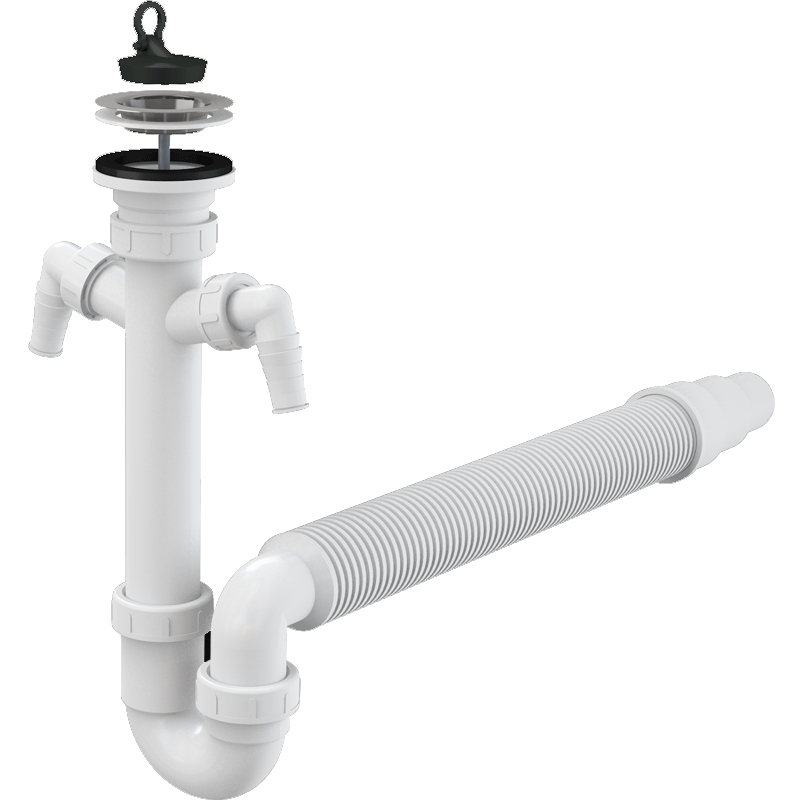 

Сифон для кухонной мойки Alcaplast A840-DN50/40 Белый