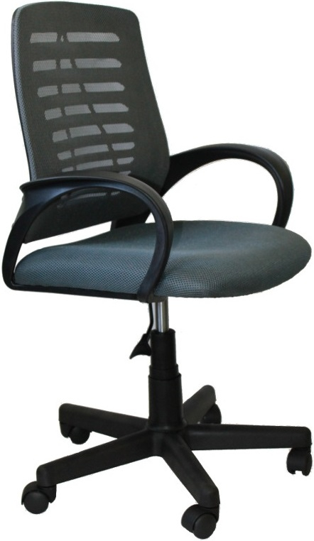 фото Компьютерное кресло евростиль ирис ткань-сетка серая