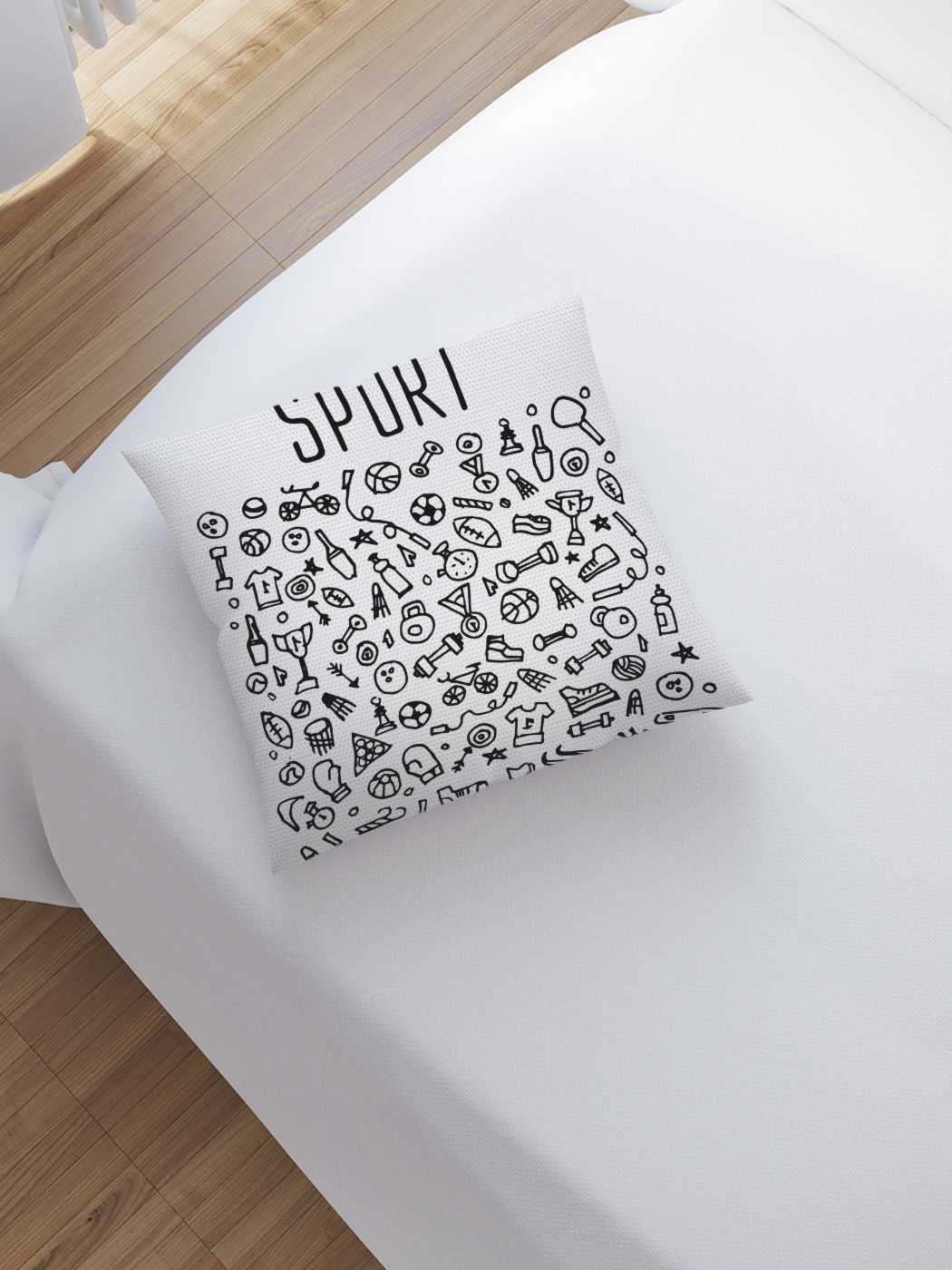 

Наволочка декоративная JoyArty "Спортивная атрибутика" на молнии, 45x45 см