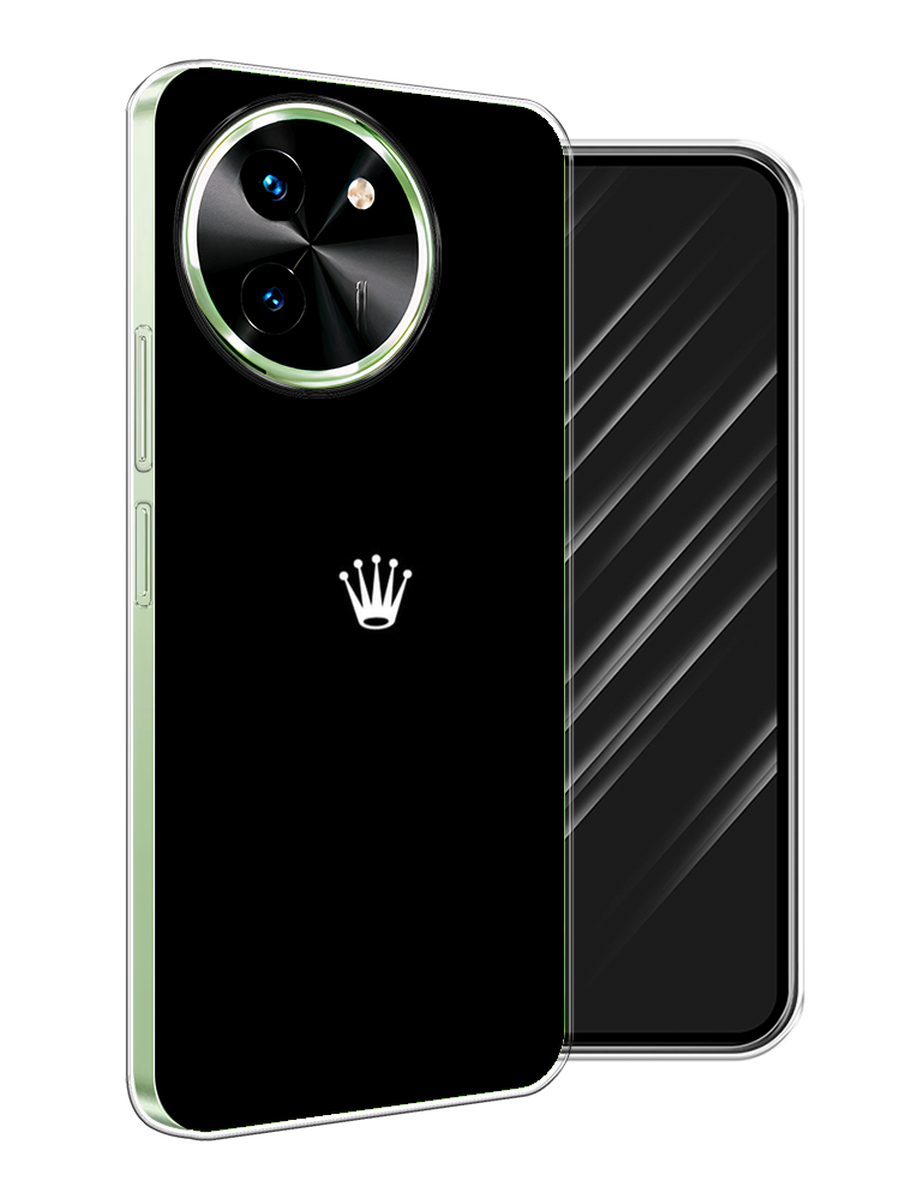 

Чехол Awog на Vivo T3x/Y38 5G "Белая корона на черном фоне", Черный, 2610650-1