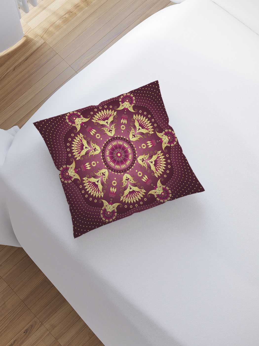 

Наволочка декоративная JoyArty "Мандала гармонии и удачи" на молнии, 45x45 см, Белый