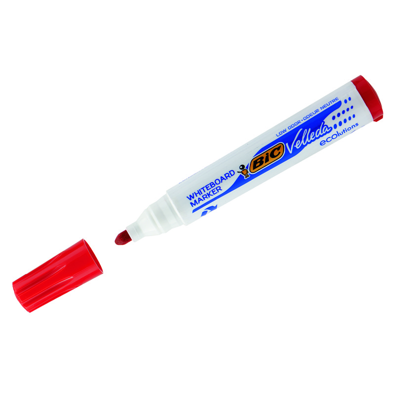

Маркер для белых досок Bic Velleda красный, пулевидный, 1,4мм, 904939