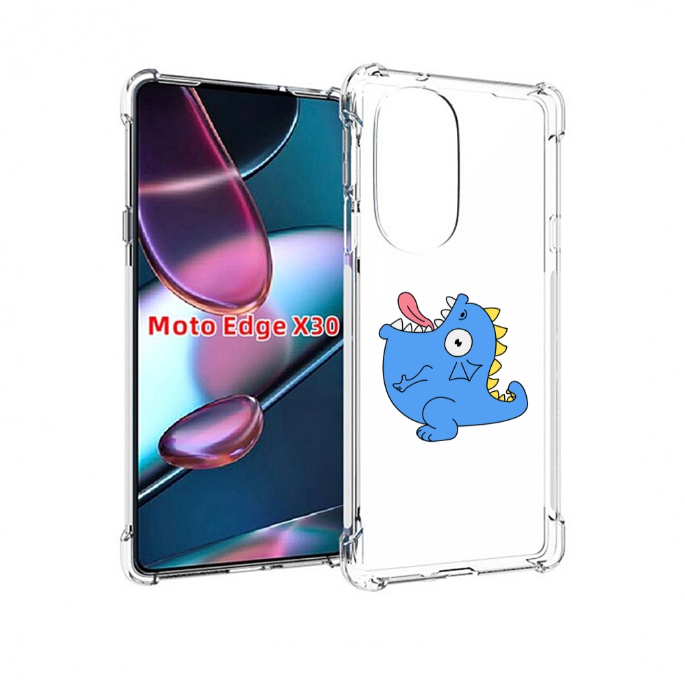 

Чехол MyPads голубая-рыбка для Motorola Moto Edge X30, Прозрачный, Tocco