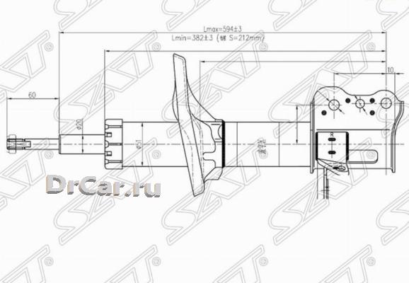 

Sat Стойка Задняя Mazda Premacy/Familia/323 99-05 Rh SAT STB34H28700