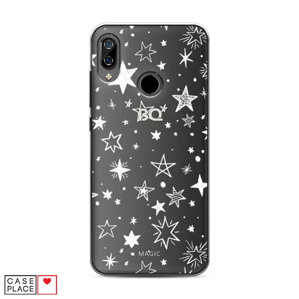 

Чехол Awog на BQ 6040L Magic / BQ 6040L Мэджик "Звездочки графика белая", Разноцветный, 201350-7