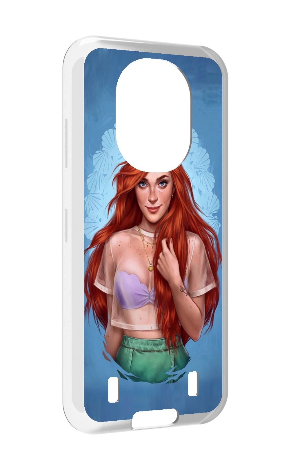 

Чехол MyPads девушка-в-голубом-фоне женский для Oukitel WP16, Прозрачный, Tocco