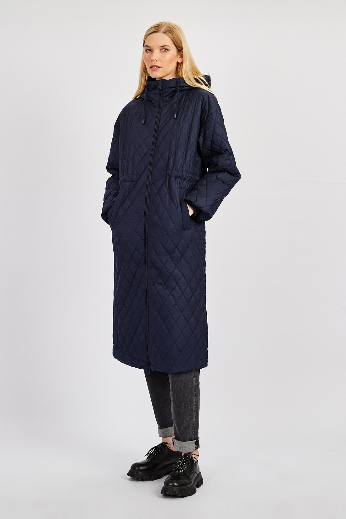 

Пальто женское Baon B0322523 синее 2XL, B0322523