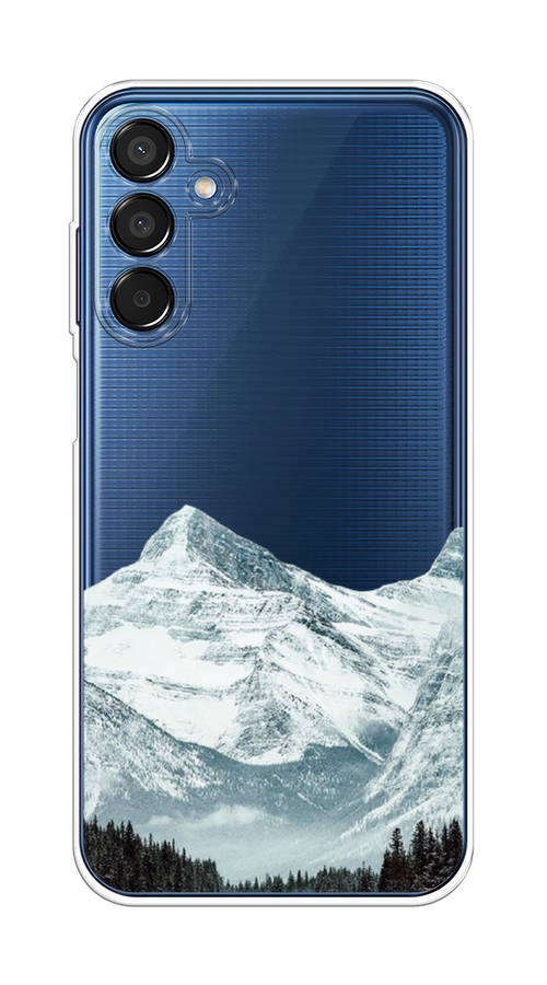 

Чехол на Samsung Galaxy M15 5G "Горы арт 1", Белый;зеленый, 2109550-1