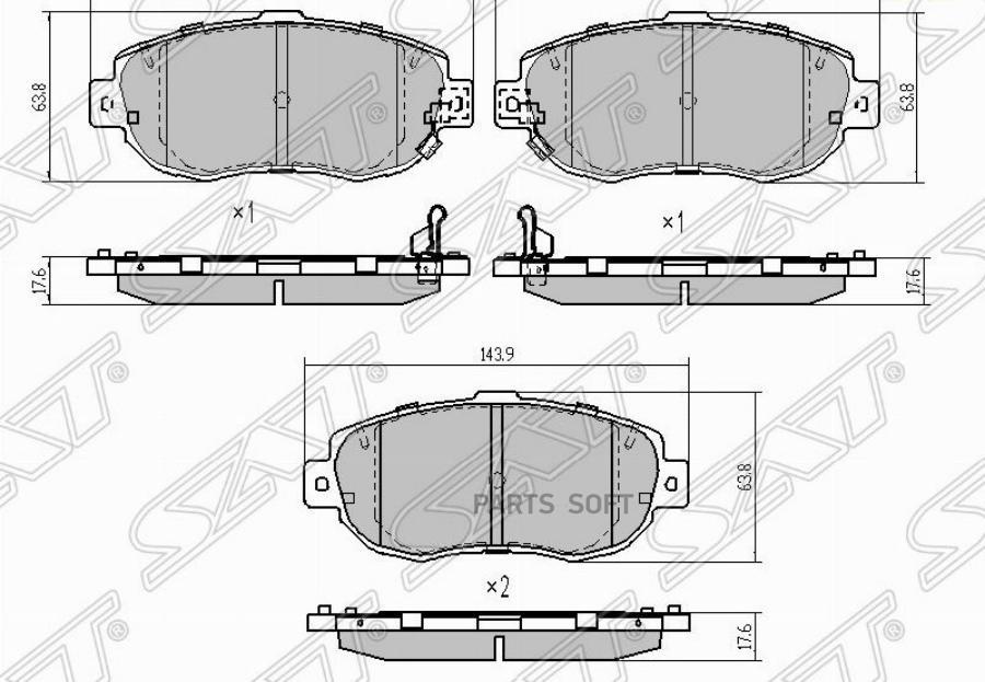

Колодки тормозные FR TOYOTA ARISTO,MARK,CROWN 92 SAT ST0446550040