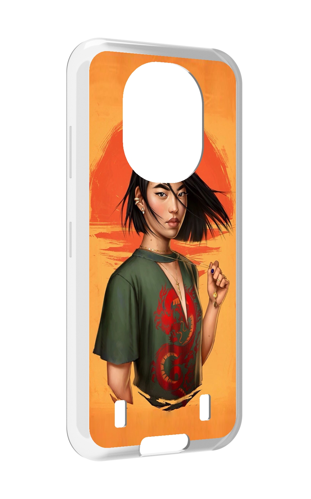 

Чехол MyPads девушка-в-оранжевом-фоне женский для Oukitel WP16, Прозрачный, Tocco