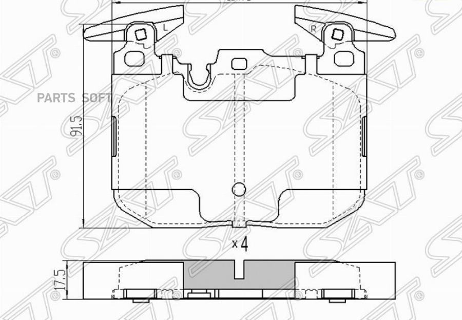 

Колодки тормозные перед BMW 3 F30 11-/1 F20 10-/4 F33 13- SAT