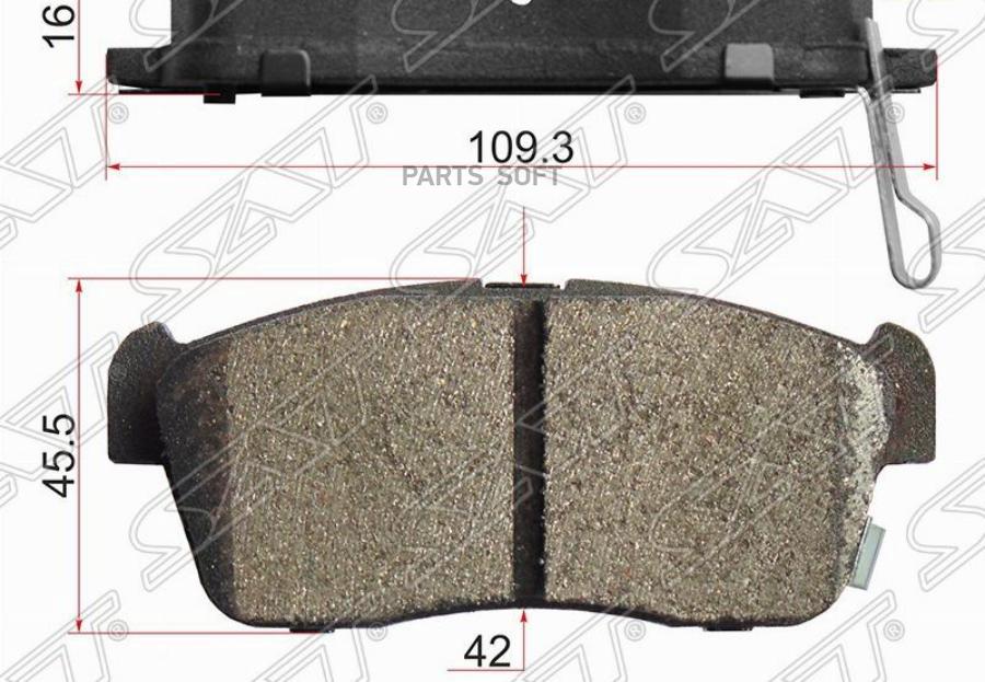 

Колодки тормозные перед TOYOTA PASSO 04- SAT ST04465B1010