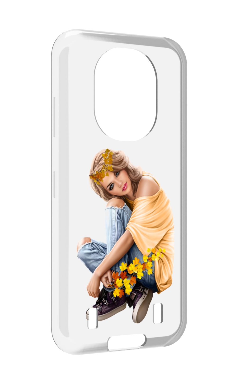 

Чехол MyPads девушка-в-цветочками женский для Oukitel WP16, Прозрачный, Tocco