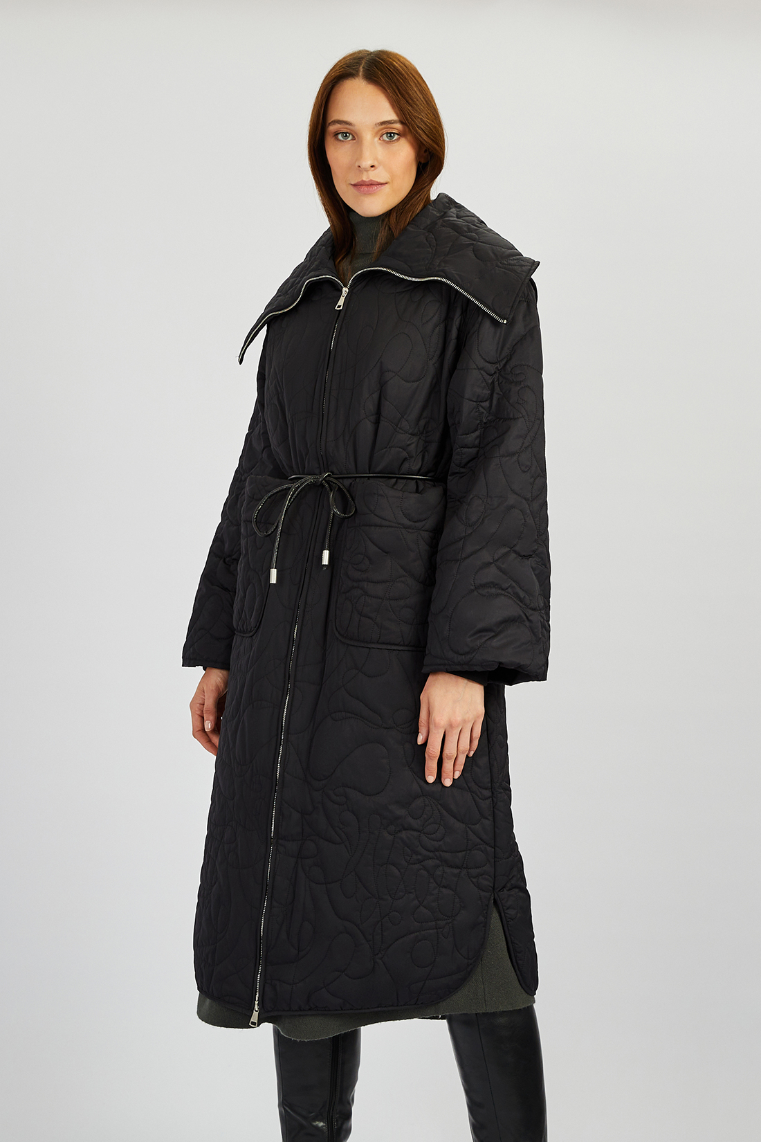 

Пальто женское Baon B0322525 черное 2XL, Черный, B0322525