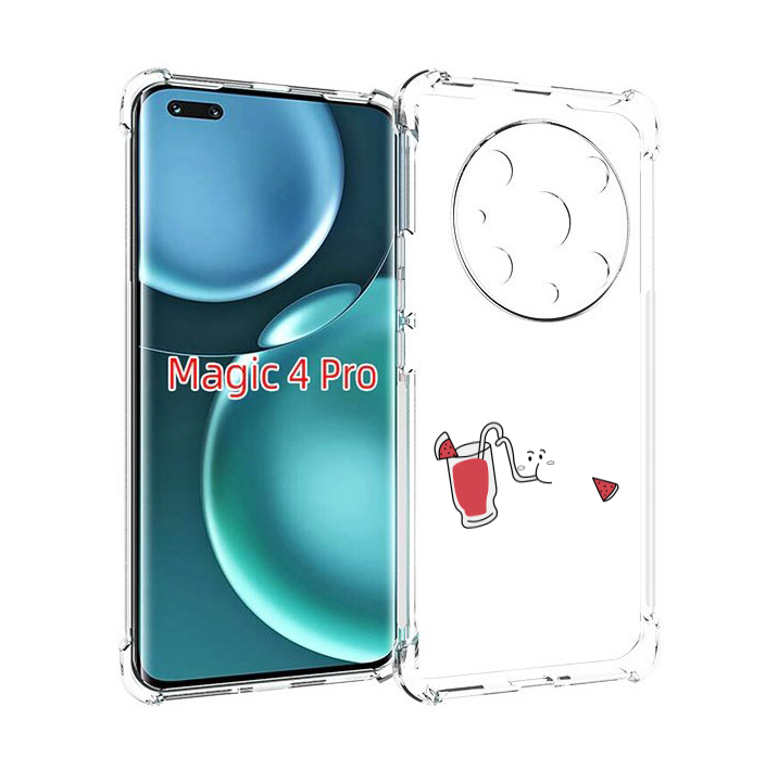 

Чехол MyPads арбузный-напиток для Honor Magic4 Pro, Прозрачный, Tocco