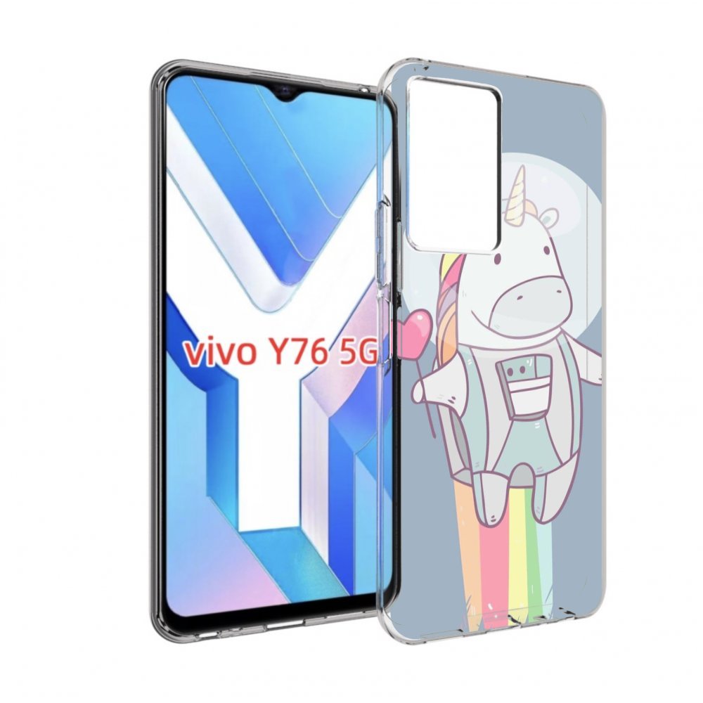 

Чехол MyPads единорог летит за орбиту для Vivo Y76 5G, Прозрачный, Tocco