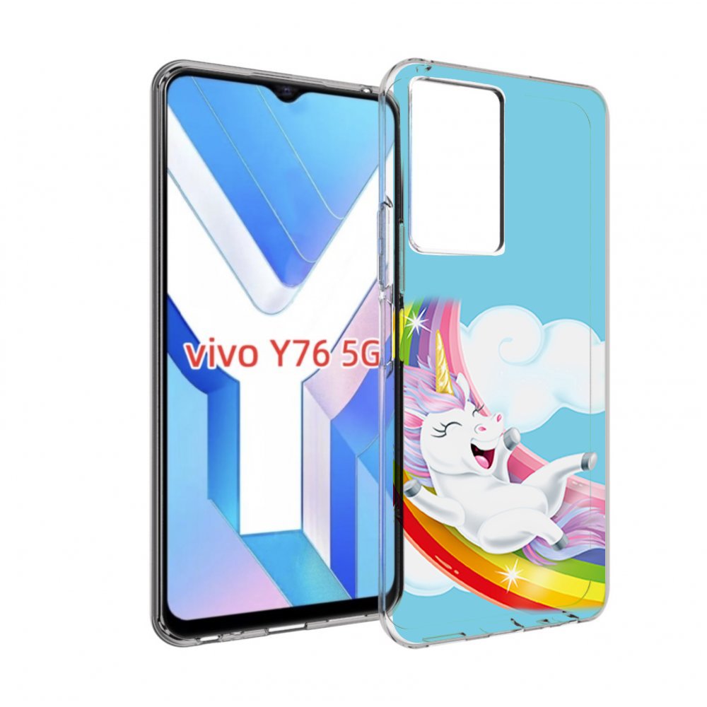 

Чехол MyPads единорог-на-радуге для Vivo Y76 5G, Прозрачный, Tocco