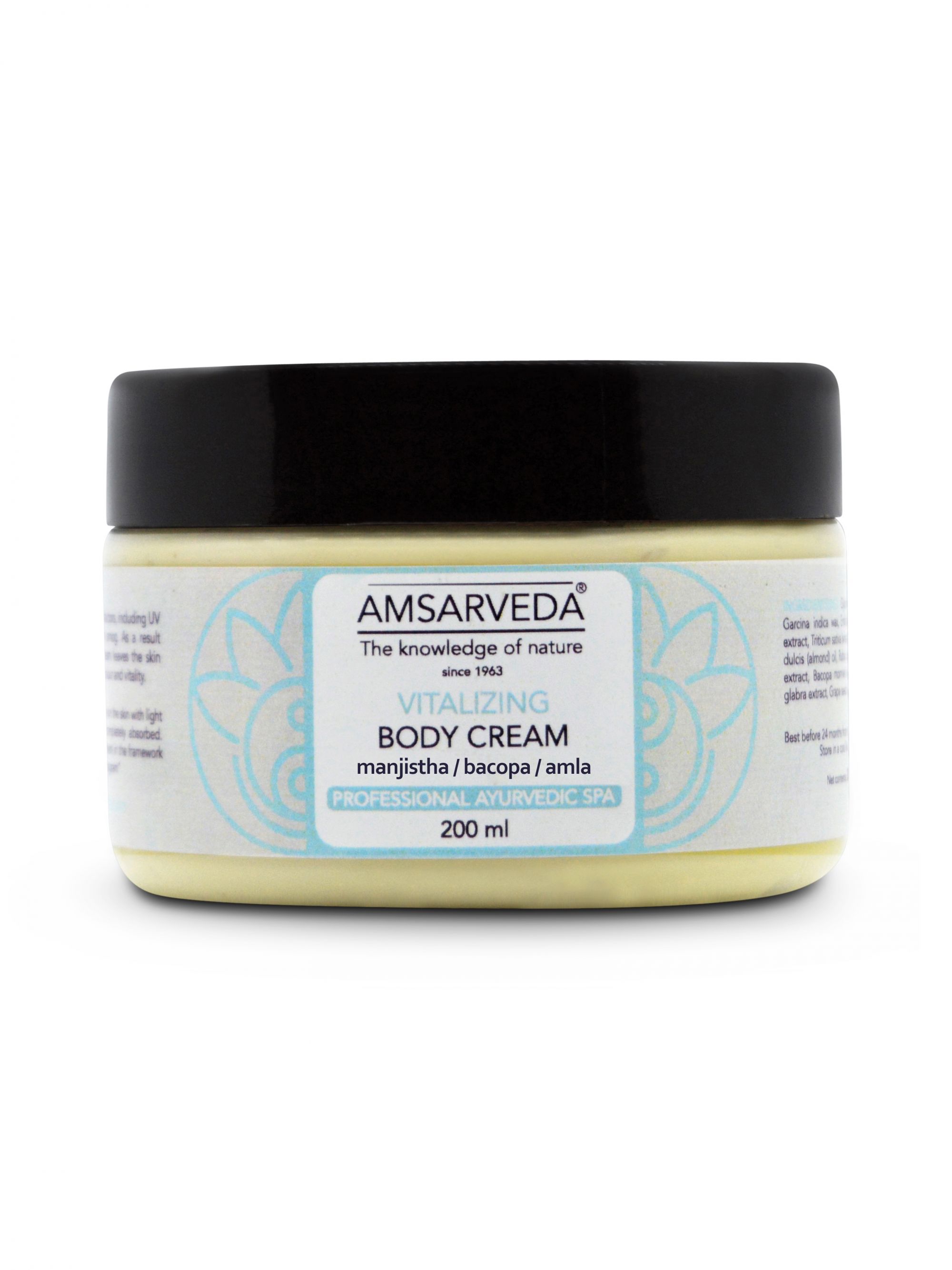 Купить Тонизирующий крем AMSARVEDA для тела с маслом миндаля, экстрактом амлы и манжишты, 200 мл, Vitalizing Body Cream