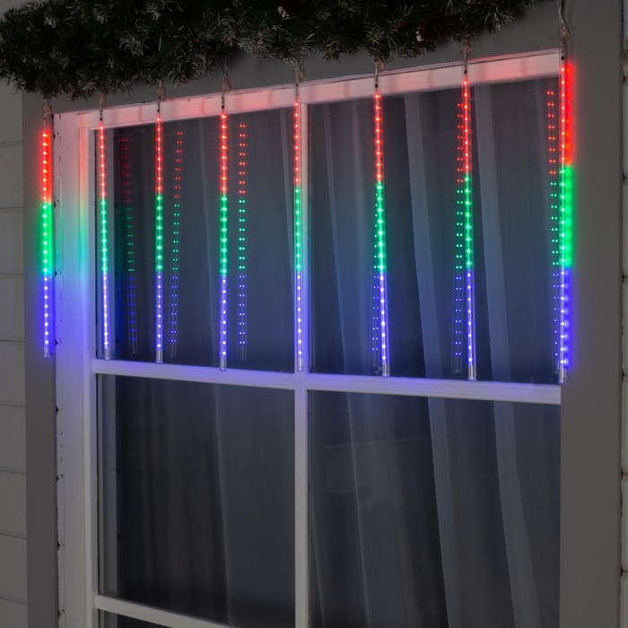 

Световая гирлянда новогодняя Сосульки 50 см 2354132 2,4 м разноцветный/RGB, Сосульки 50 см
