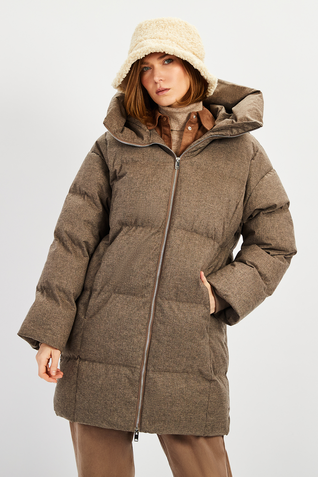 

Куртка женская Baon B0422506 коричневая XXL, Коричневый, B0422506