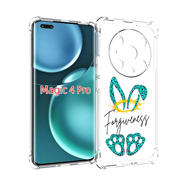 

Чехол MyPads бирюзовое лапки и ушки женский для Honor Magic4 Pro, Прозрачный, Tocco