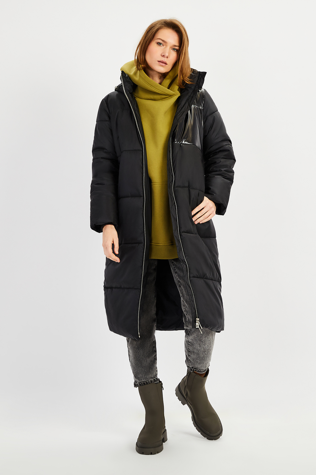 Пальто женское Baon B0422511 черное XL