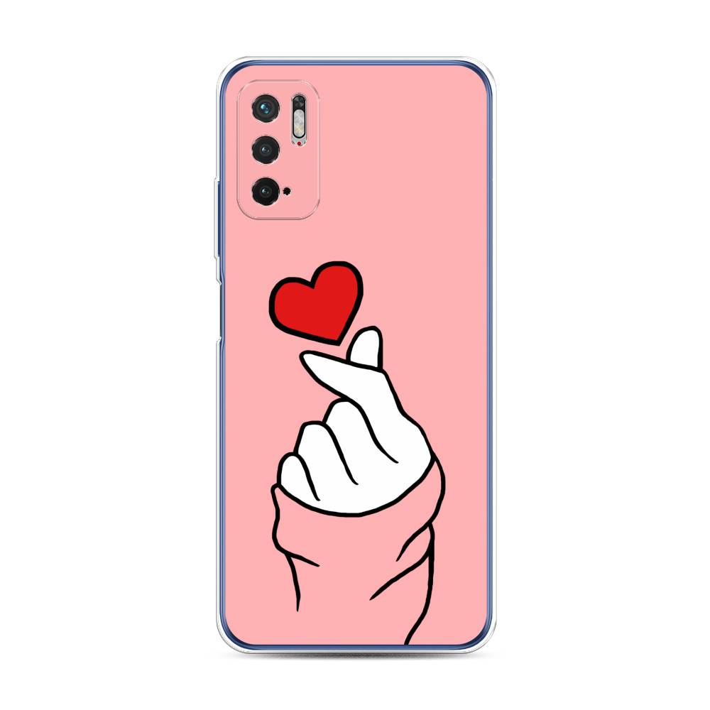 фото Силиконовый чехол "милое сердечко" на xiaomi redmi note 10 5g awog