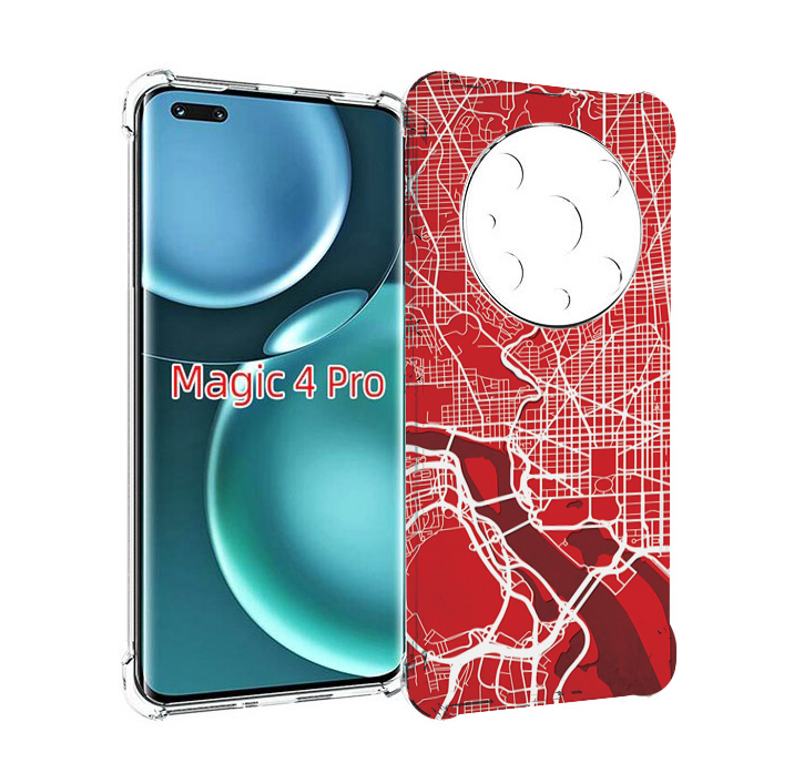 

Чехол MyPads векторная-карта для Honor Magic4 Pro, Прозрачный, Tocco