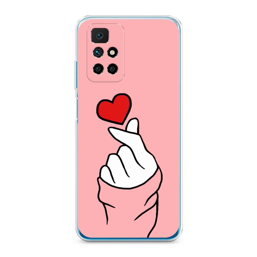 фото Силиконовый чехол "милое сердечко" на xiaomi redmi note 11 4g china awog