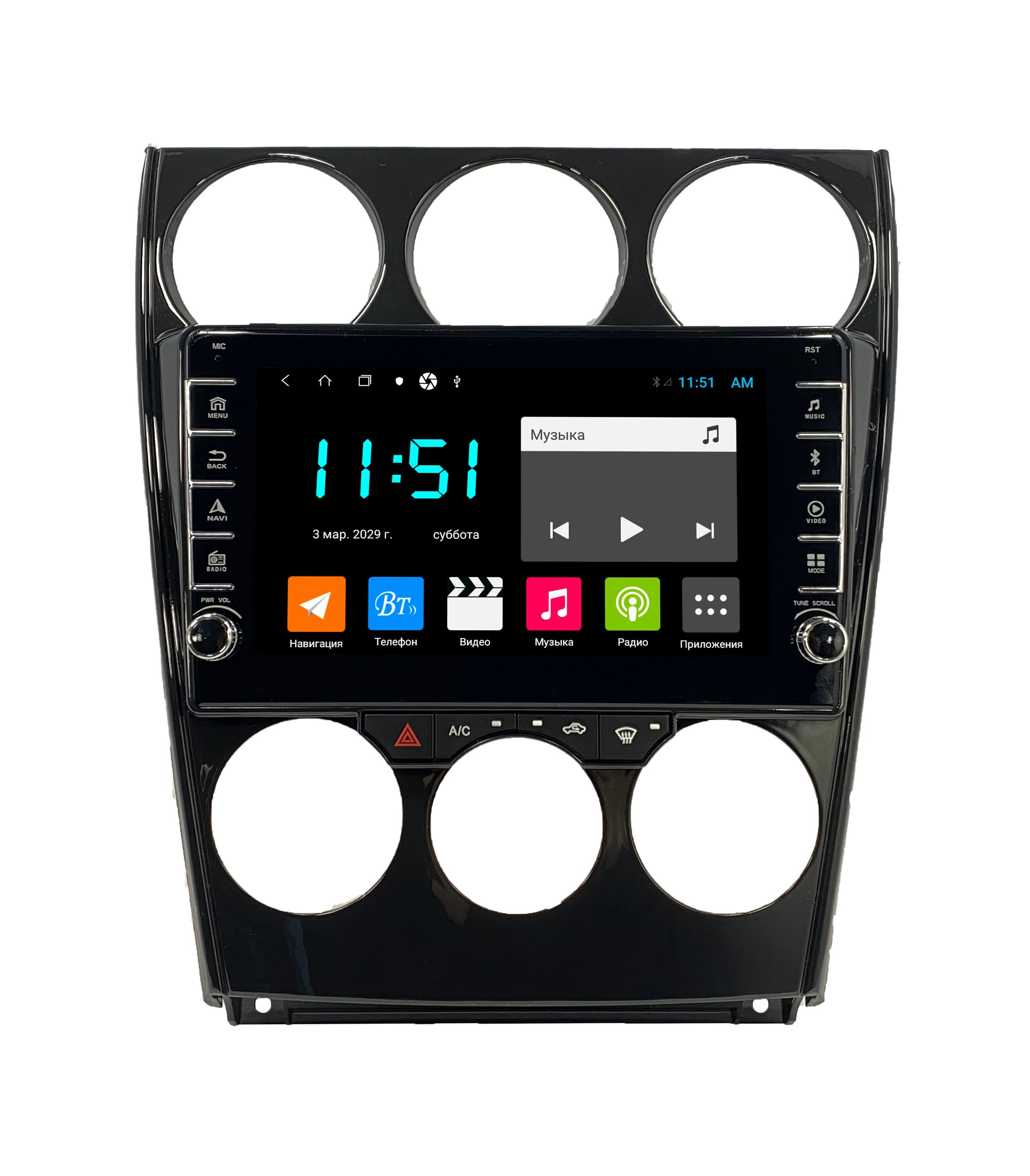 Штатная автомагнитола Zenith Mazda 6 2004-2009 Android 12 464GB с крутилками 3453300₽