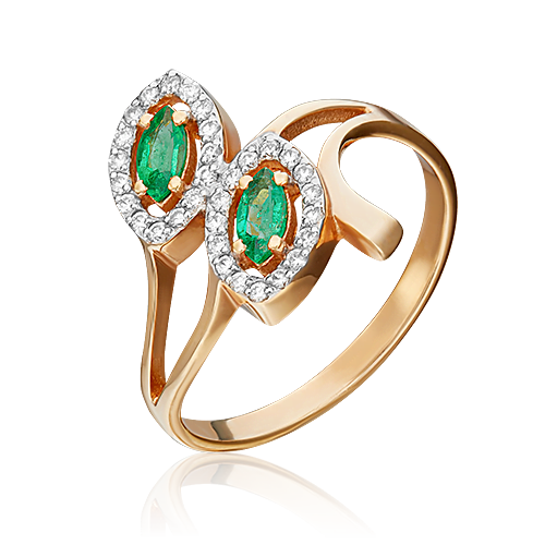 

Кольцо из золота р. , PLATINA jewelry 01-0127-00-106-1110-30, изумруд\бриллиант, 01-0127-00-106-1110-30