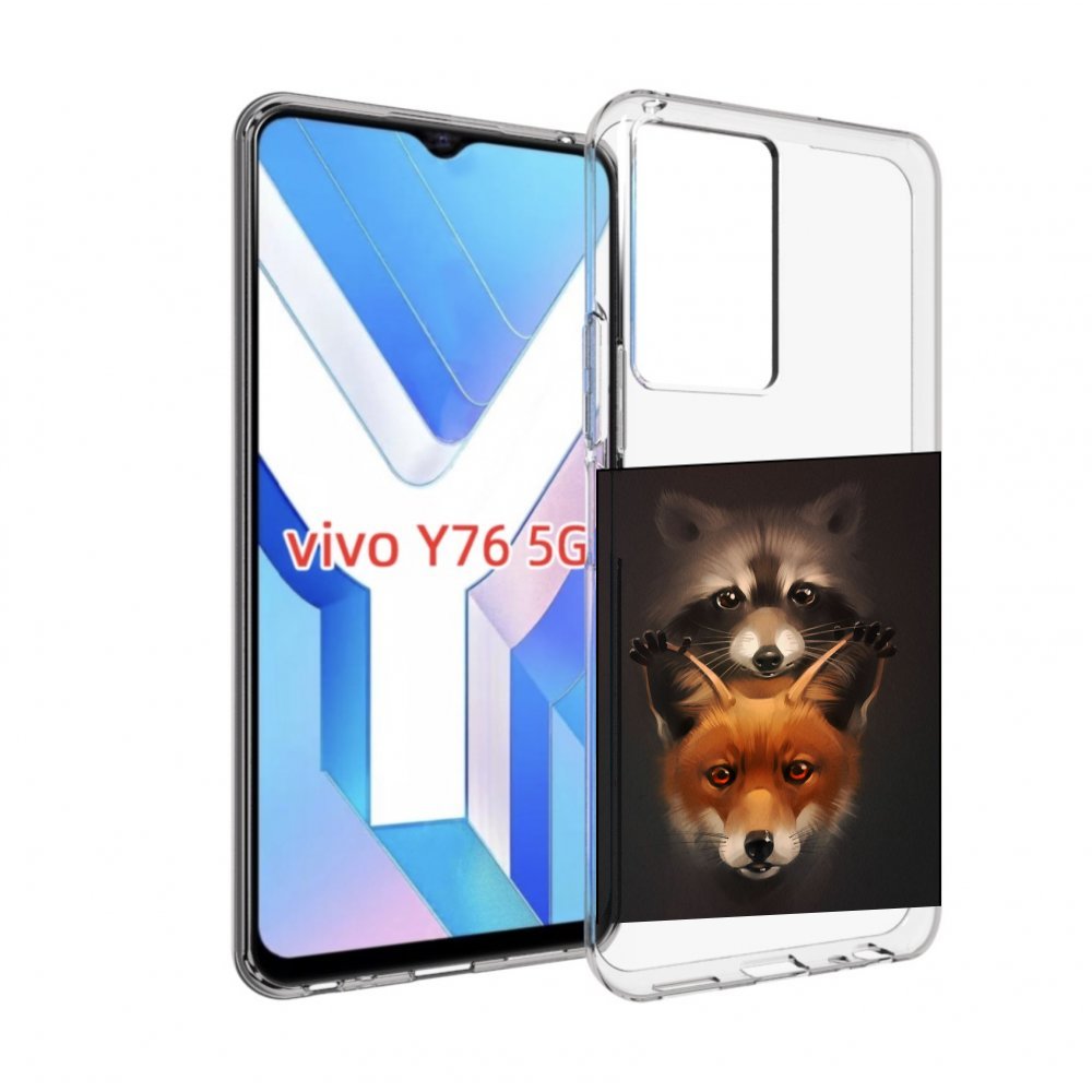

Чехол MyPads енотик-лисенок для Vivo Y76 5G, Прозрачный, Tocco