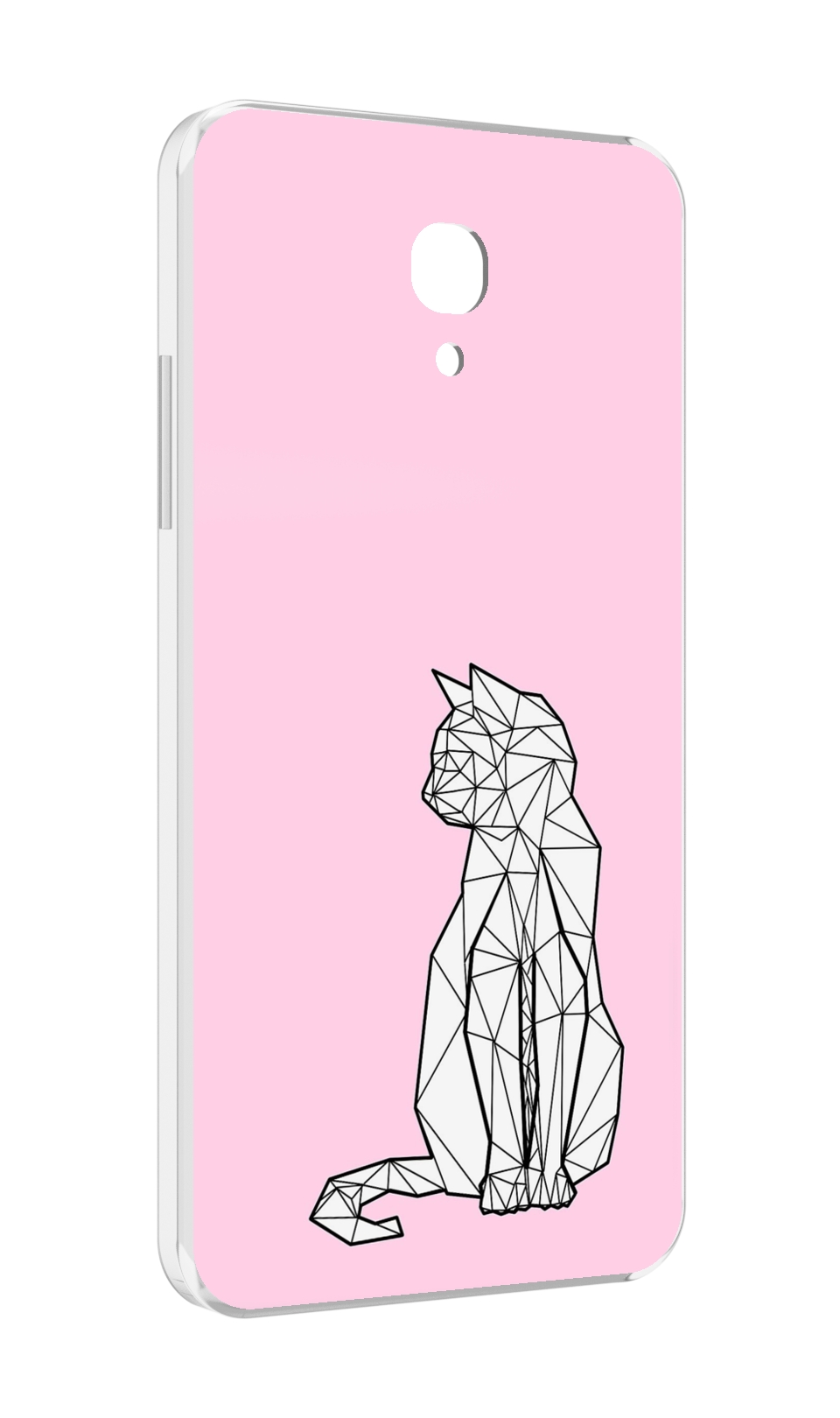 

Чехол MyPads белый котик с гранями для Lenovo Vibe P2 5.5 (P2a42), Прозрачный, Tocco