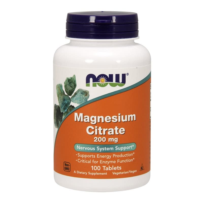 Купить Магний цитрат NOW Magnesium Citrate таблетки 200 мг 100 шт.
