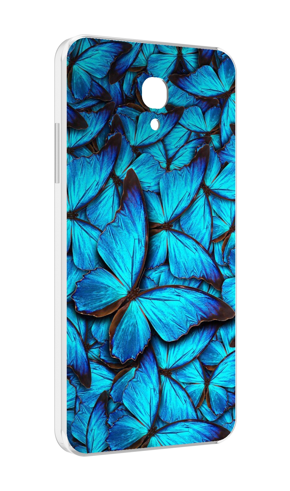 

Чехол MyPads бирюзовые бабочки для Lenovo Vibe P2 5.5 (P2a42), Прозрачный, Tocco