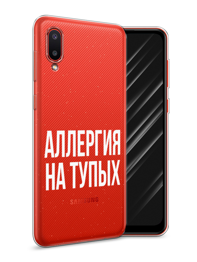 

Чехол Awog на Samsung Galaxy A02 / Самсунг A02 "Аллергия на тупых", Разноцветный, 2102550-6