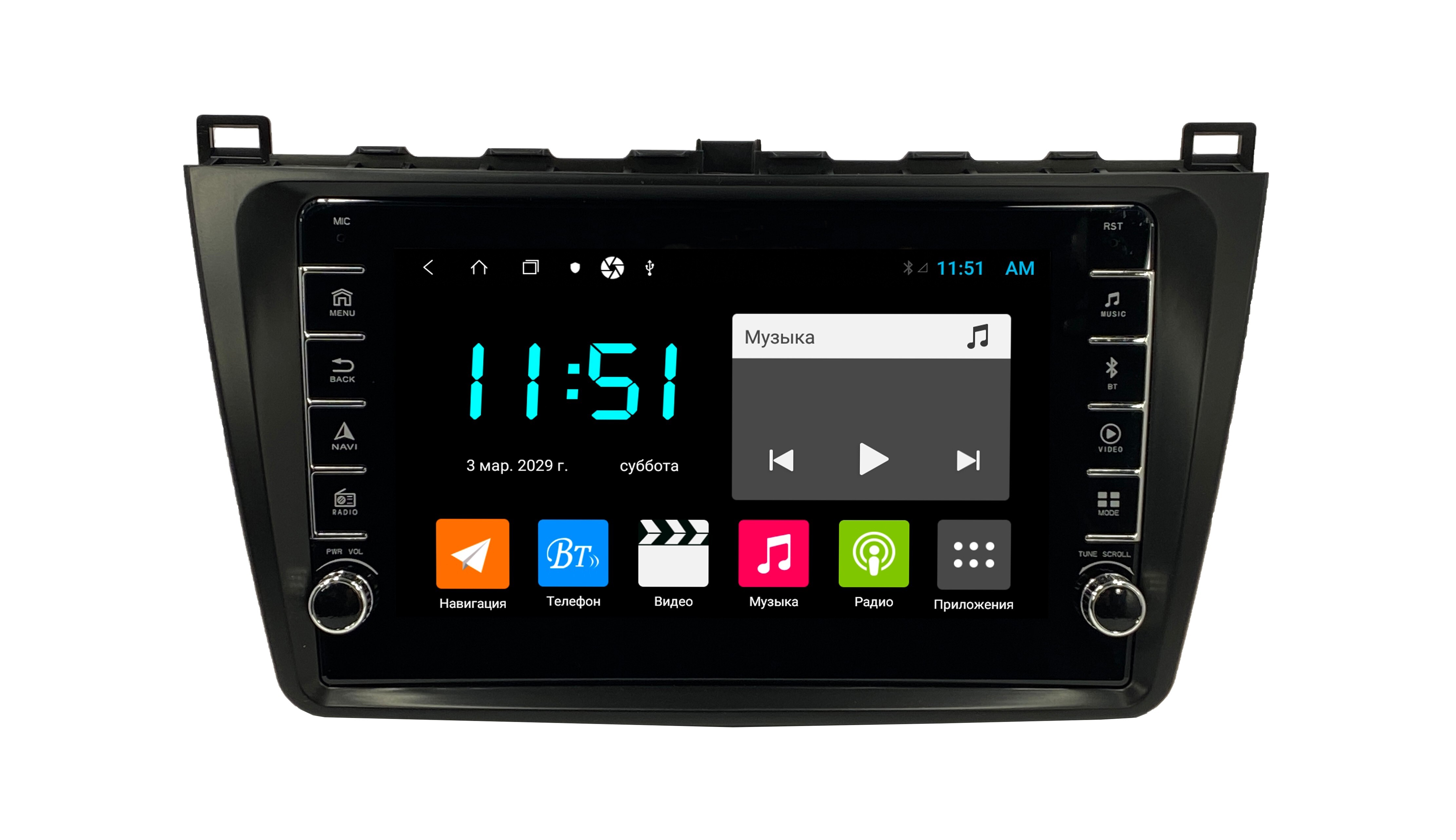 Штатная автомагнитола Zenith Mazda 6 2015-2017 Android 12 464GB с крутилками 3680100₽