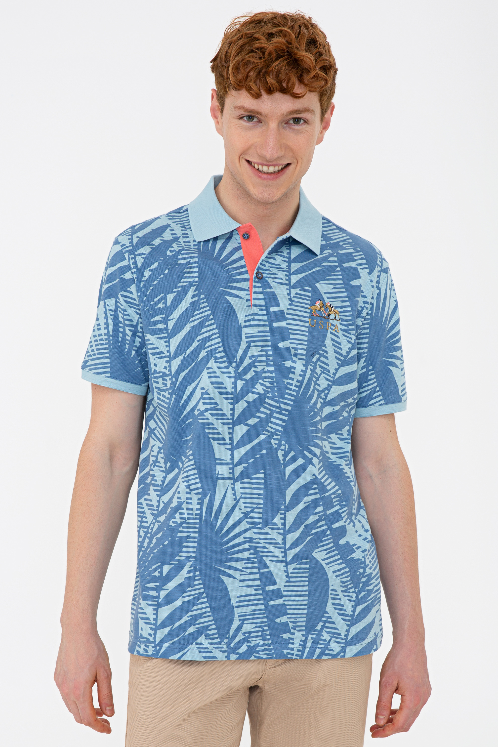 

Футболка мужская U.S. POLO Assn. G081SZ0110JERRY голубая XL, G081SZ0110JERRY