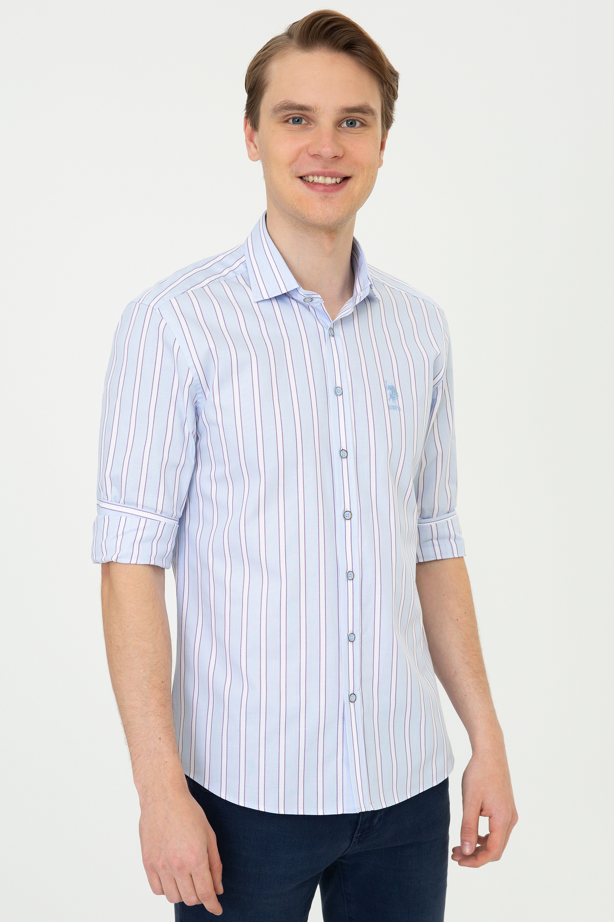 

Рубашка мужская U.S. POLO Assn. G081SZ0040SUALP голубая XL, G081SZ0040SUALP