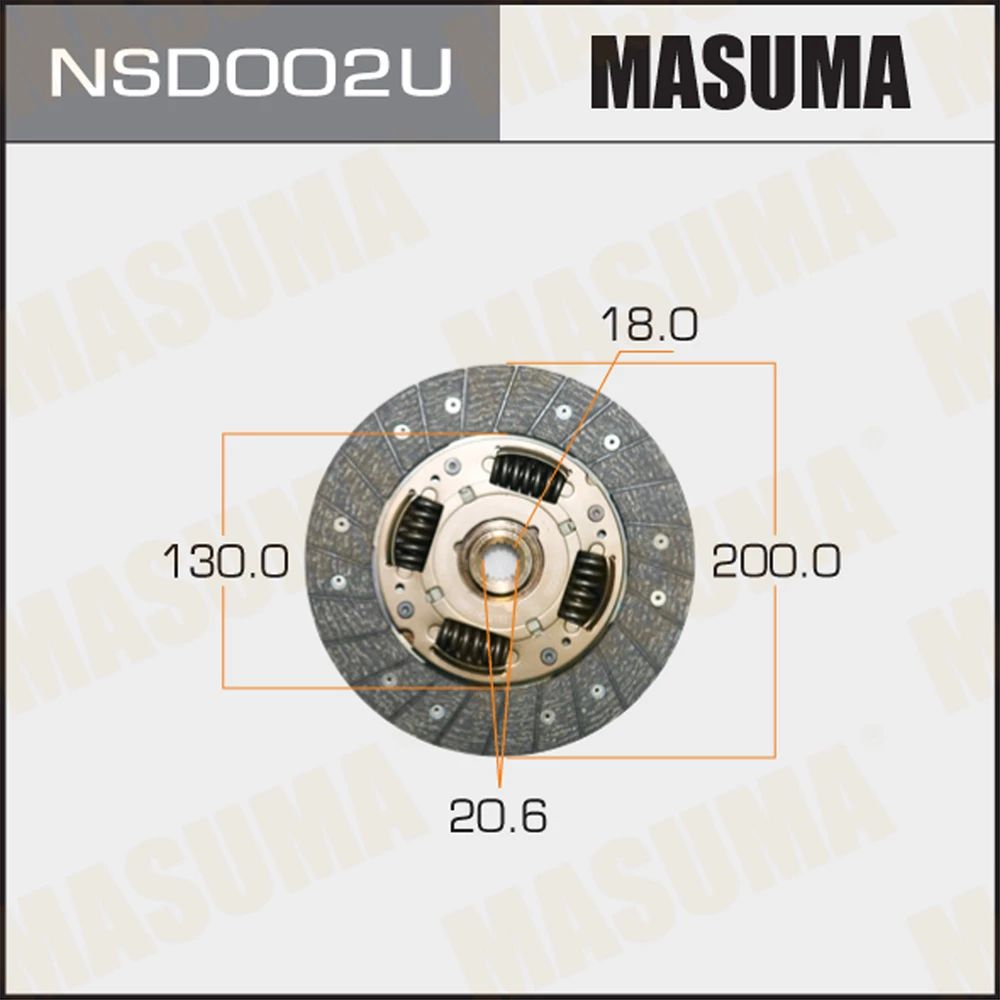 

Диск сцепления Nissan Almera II Hatchback 00>06 Masuma NSD002U, Masuma