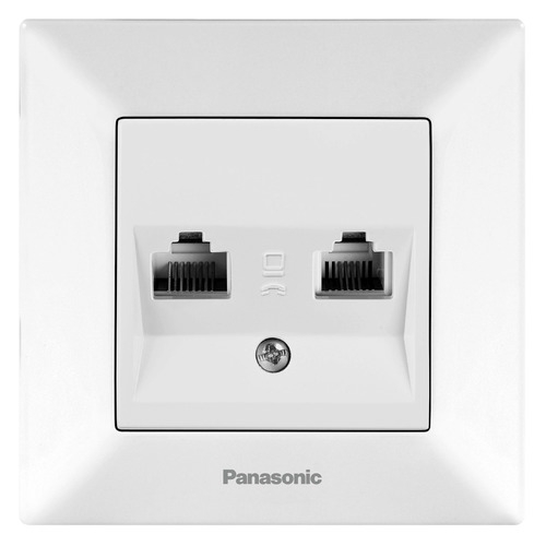 фото Розетка комп/тел. panasonic arkedia (wmtc04092wh-ru) скрыт. ip20 белый (упак.:1шт)
