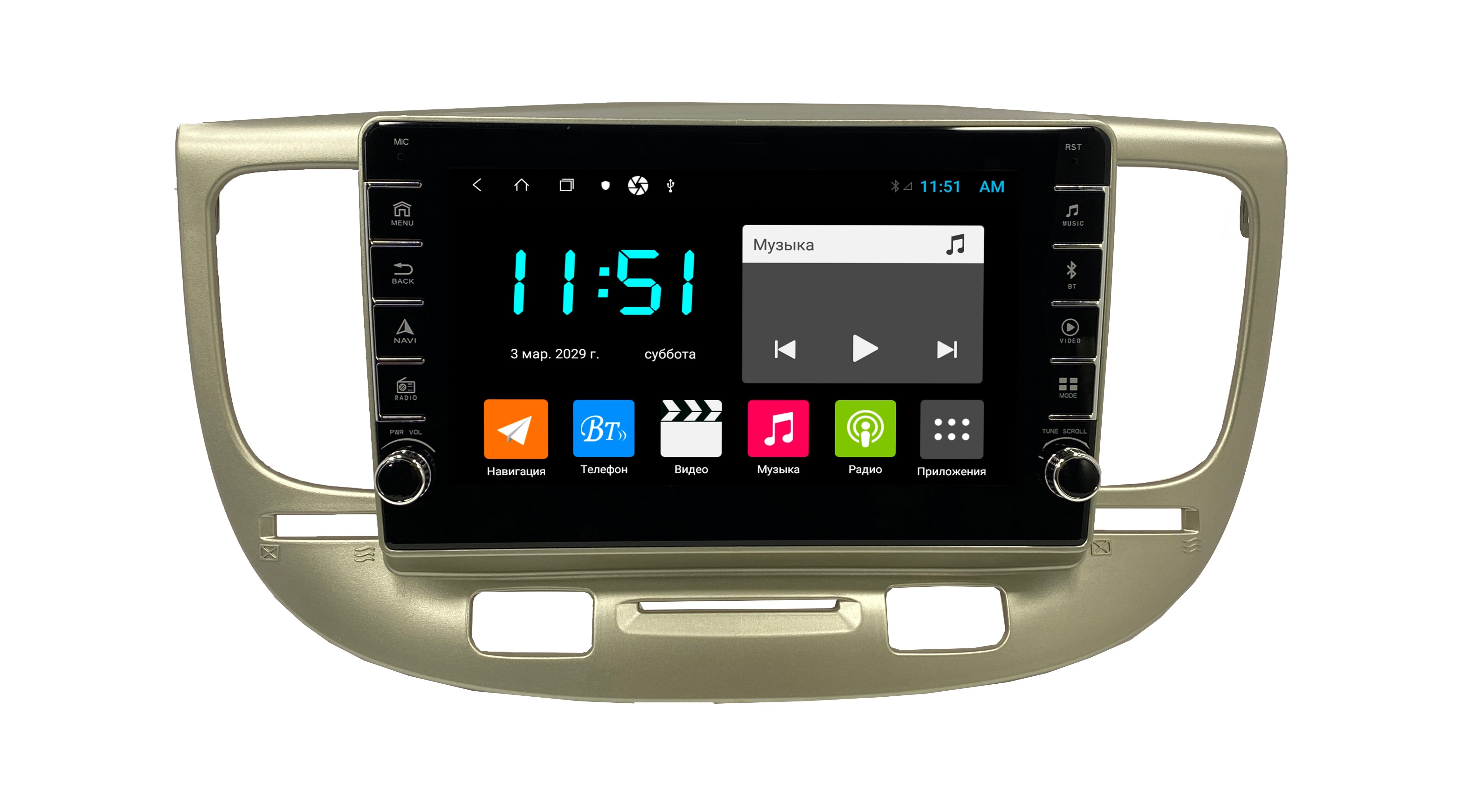 Штатная автомагнитола Zenith KIA Rio 2004-2011 Android 12 464GB с крутилками 3240700₽